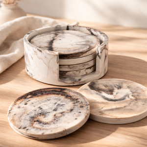 Untersetzer-Set "Pure" (4er Set mit Halter)