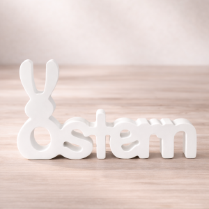 Schriftzug „Ostern“ – mit Hasenmotiv